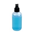 6 oz. Natural LDPE Boston Round Spray Bottle with Black Finger Sprayer