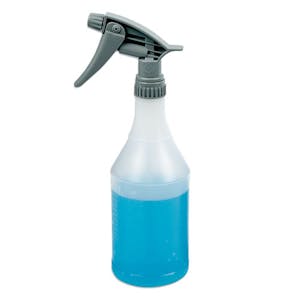 32 oz. HDPE Chemical Resistant Spray Bottle with Gray