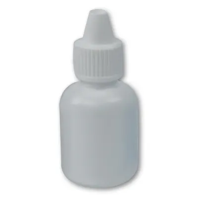 10mL White LDPE Boston Round Bottle with 13mm Dropper Cap