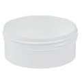 6 oz. White Polypropylene Low Profile Round Jar with 100mm Neck (Cap Sold Separately)