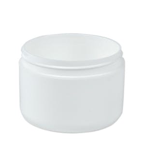 8 oz. White Polypropylene Dome Double-Wall Round Jar with 89/400 Neck (Cap Sold Separately)