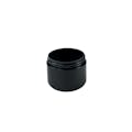 2 oz. Black Polypropylene Dome Double-Wall Round Jar with 58/400 Neck (Cap Sold Separately)