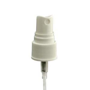 20/410 White Ribbed Finger Sprayer - 6" Dip Tube & 0.16mL Output