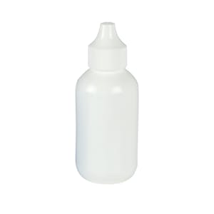 60mL White Boston Round Bottle with 20mm Dropper Cap