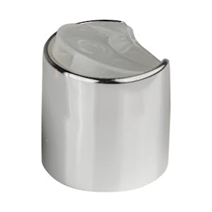 24/410 Silver & Black Polypropylene Disc-Top Dispensing Cap with 0.310" Orifice