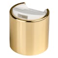 24/410 Gold & White Polypropylene Disc-Top Dispensing Cap with 0.310" Orifice
