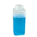 32 oz. Natural Polypropylene Square Graduated Bottle with 58/400 Neck (Cap Sold Separately)