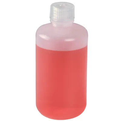 8 oz./250mL Nalgene™ Narrow Mouth HDPE Economy Bottles with 24mm Cap - Case of 72