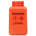 6 oz. durAstatic® Orange HDPE Bottle with Isopropanol HCS Label  (Pump Sold Separately)