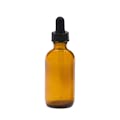 1 oz. Amber Glass Bottle with 20/400 Black Dropper Cap with Glass Pipette