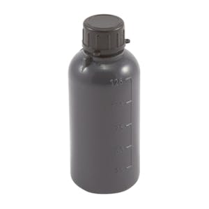 125mL Kartell® Gray LDPE Graduated Narrow Mouth Bottle with Cap