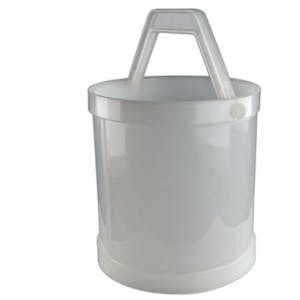White Polypropylene 4-1/4 Gallon/16 Liter Bucket with Handle
