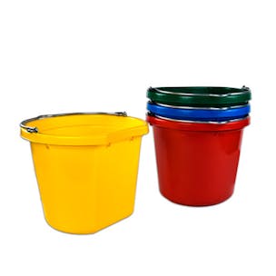 Small Large Clear Plastic Bucket with Lid Carry Handle Storage Container  Caddy