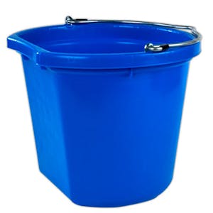14 Quart Blue Flat Back Bucket