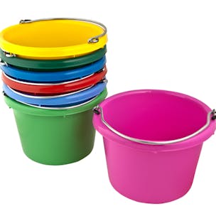 2 Gallon Buckets & Lids Category, 2 Gallon Buckets, Colored Buckets &  Molded Rubber Pails