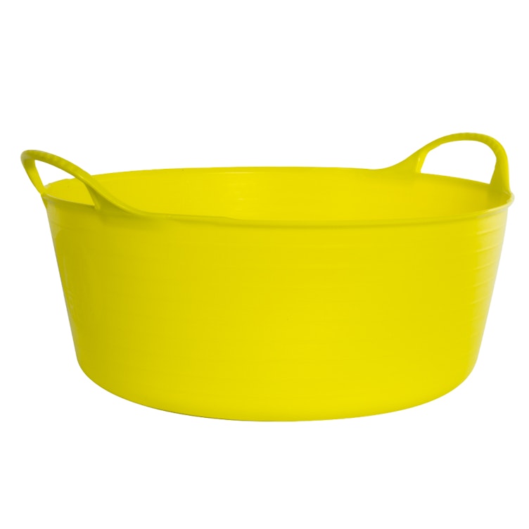 3.9 Gallon Yellow Recycled Flexible Small Shallow Tub