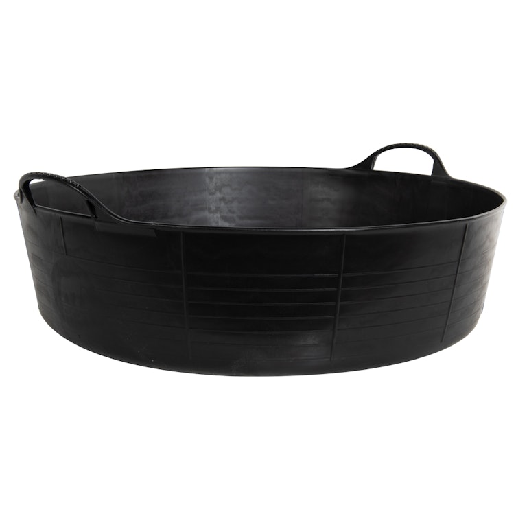 9.2 Gallon Black Recycled Flexible Large Shallow Tub