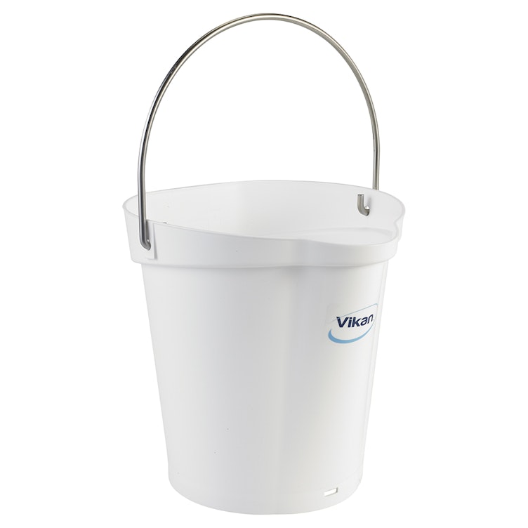 1.58 Gallon Vikan® White Polypropylene Bucket