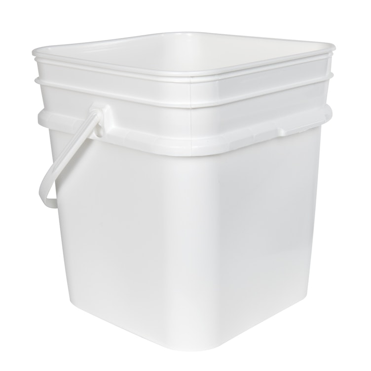 4 Gallon Square Food Grade Bucket Pail with Lids- 3 Pack