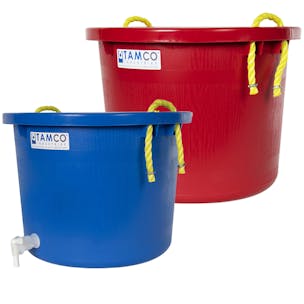 BASCO Plastic Pail: 5 gal, Plastic, 11 7/8 in, 14 7/8 in Overall Ht, Round,  Brown