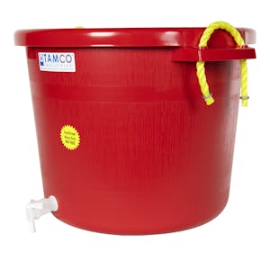 17-1/2 Gallon Red Multi-Purpose Bucket Modified by Tamco® with Spigot