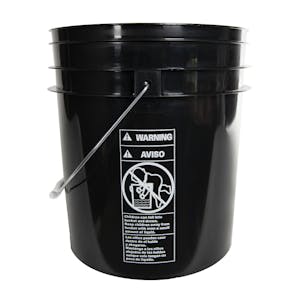 Black 4 Gallon Bucket (Lid Sold Separately)