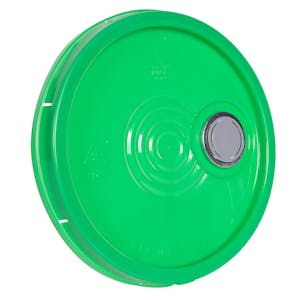Green Tear Tab Lid with Spout for 6 Gallon Economy Buckets