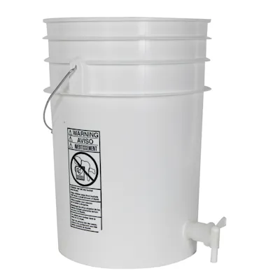Premium White 6 Gallon Tamco® Modified Bucket with Spigot