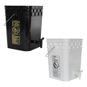 8 gal.Square Ez Stor® Bucket Pail and lid, recessed handle, 6 Pack