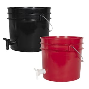 Tamco® Modified Premium 3-1/2 Gallon Round Buckets with Spigots