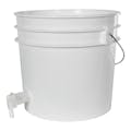 Premium White 3-1/2 Gallon Tamco® Modified Bucket with Spigot