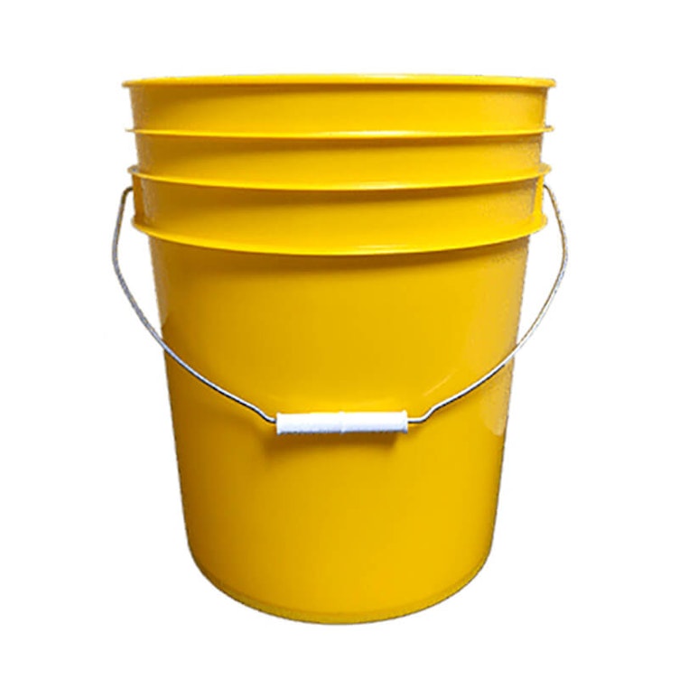 5 Gallon Purple HDPE Premium Round Bucket with Wire Bail Handle