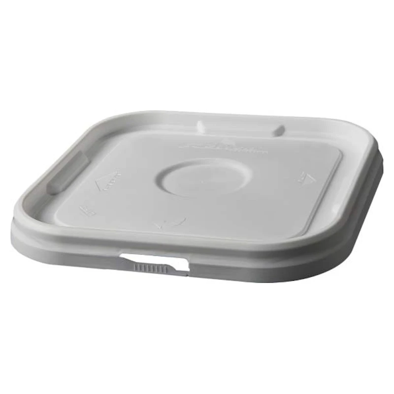 3 & 4 Gallon White HDPE Square Tamper Evident Tear Band Lid