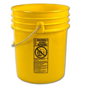 6 gallon white plastic bucket (PCI48BWHHTSSL-2)