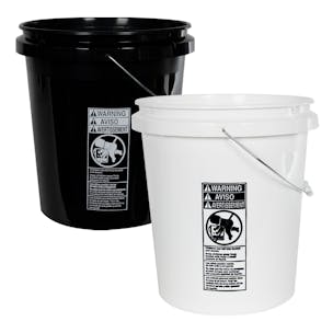 Packaging & Supplies Plastic Bucket, No Lid, 3.5 Gallon - Azure