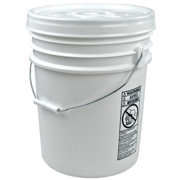 RightPail ™ 5 Gallon Open Head Plastic Bucket with Plastic Handle – Natural