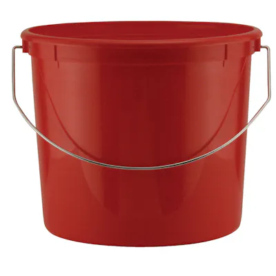5 Qt. Red HDPE Heavy-Duty Leaktite® Pail with Plastic-Reinforced Rim