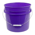 3-1/2 Gallon Purple HDPE Economy Round Bucket with Wire Bail Handle & Plastic Hand Grip (Lid sold separately)