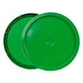 3-1/2 to 5-1/4 Gallon Green HDPE Economy Round Bucket Lid with Tear Tab