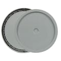 3-1/2 to 5-1/4 Gallon Gray HDPE Economy Round Bucket Lid with Tear Tab
