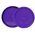 3-1/2 to 5-1/4 Gallon Purple HDPE Economy Round Bucket Lid with Tear Tab
