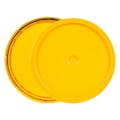 3-1/2 to 5-1/4 Gallon Yellow HDPE Economy Round Bucket Lid with Tear Tab