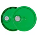 3-1/2 to 5-1/4 Gallon Green HDPE Economy Round Bucket Lid with Pour Spout