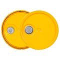 3-1/2 to 5-1/4 Gallon Yellow HDPE Economy Round Bucket Lid with Pour Spout