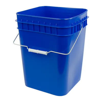 Economy Blue HDPE 4 Gallon Square Bucket (Lid Sold Separately)