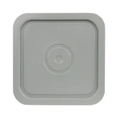 Economy Gray HDPE 4 Gallon Square Lid for Bucket # 2510