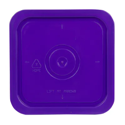 Economy Purple HDPE 4 Gallon Square Lid for Bucket # 2513