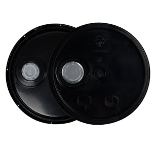 3-1/2 to 5-1/4 Gallon Black HDPE Economy Round Bucket Lid with Pour Spout