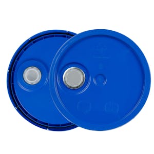 3-1/2 to 5-1/4 Gallon Blue HDPE Economy Round Bucket Lid with Pour Spout