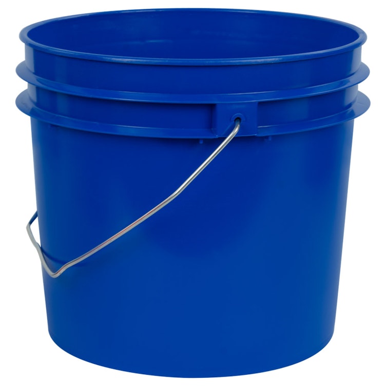 1 Gallon Round Plastic Buckets w/ Wire Bale Handle